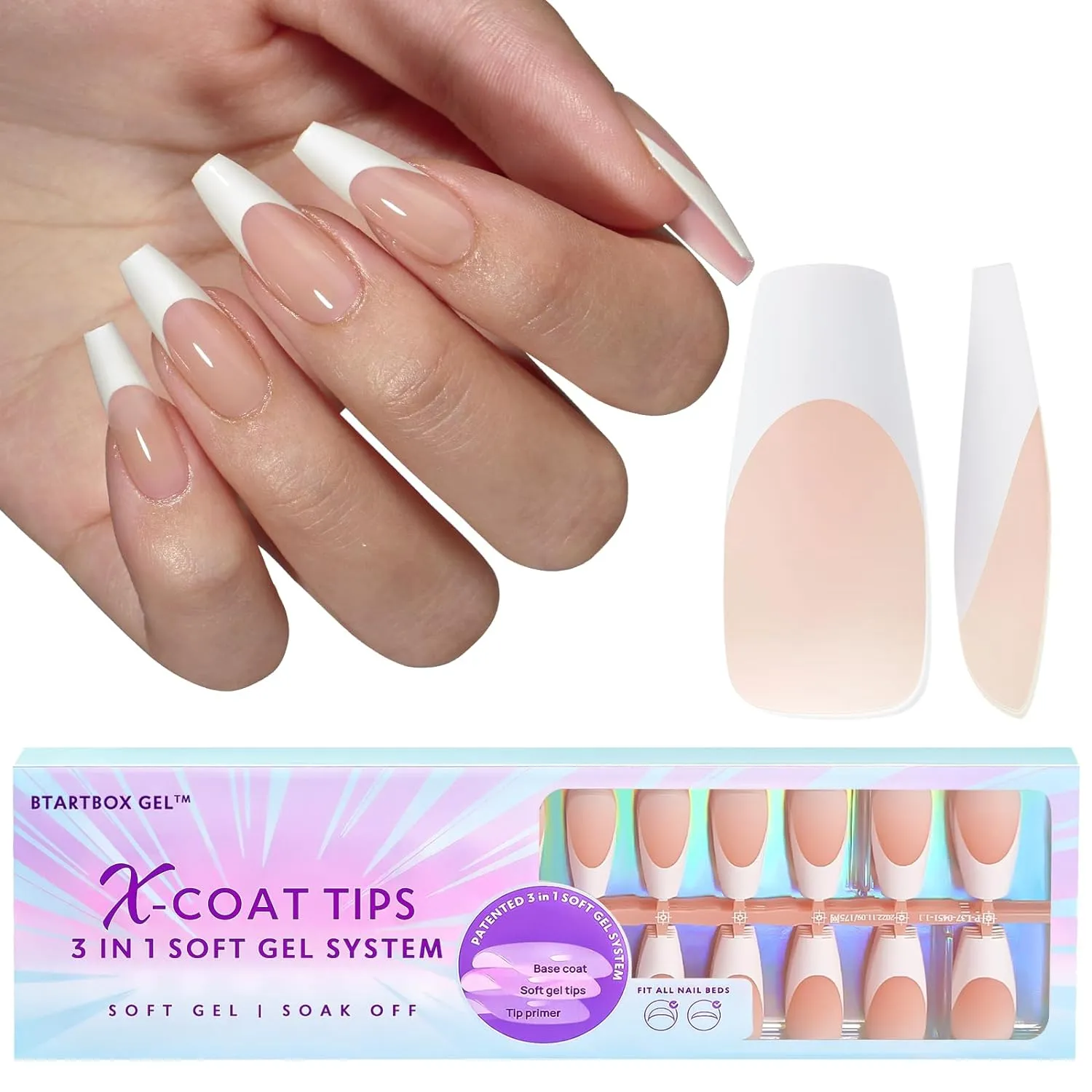 150Pcs French Tip Press on Nails - Acrylic Nail Kit Set