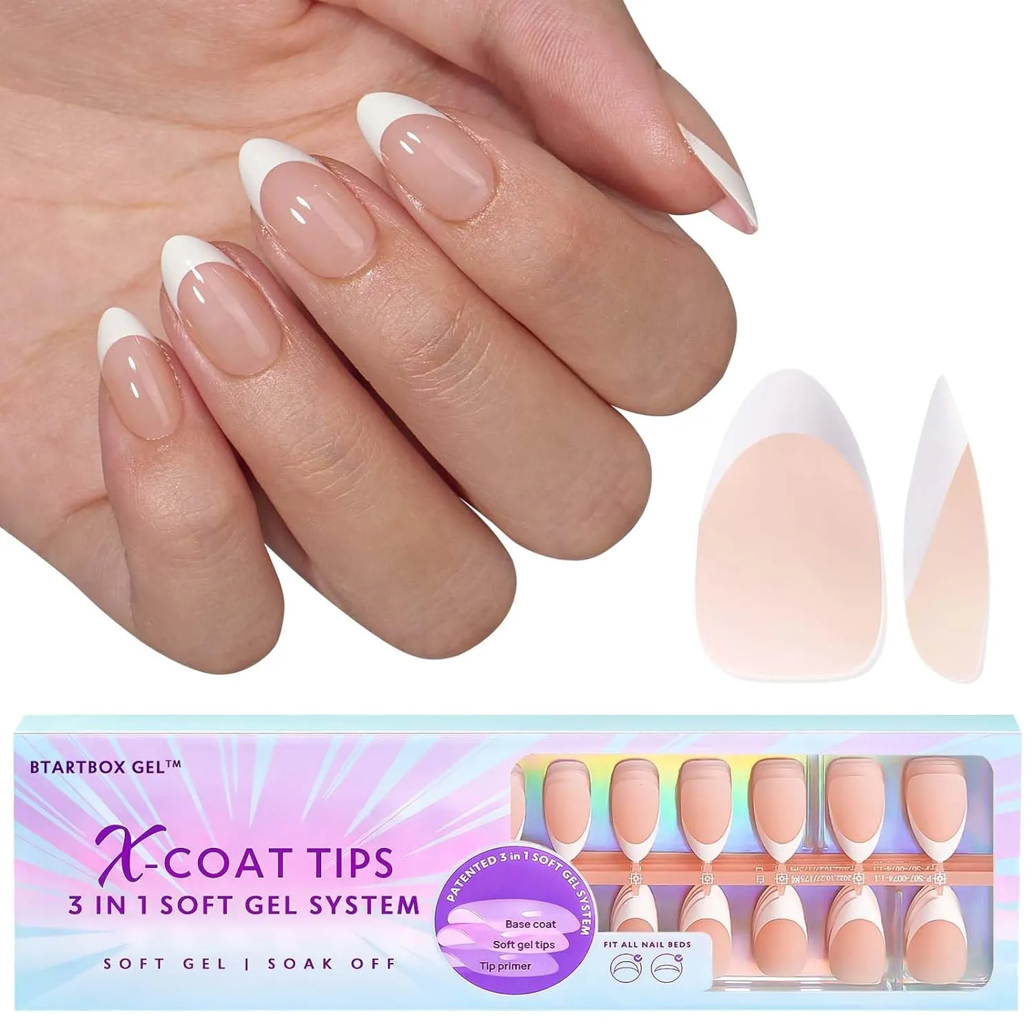150Pcs French Tip Press on Nails - Acrylic Nail Kit Set