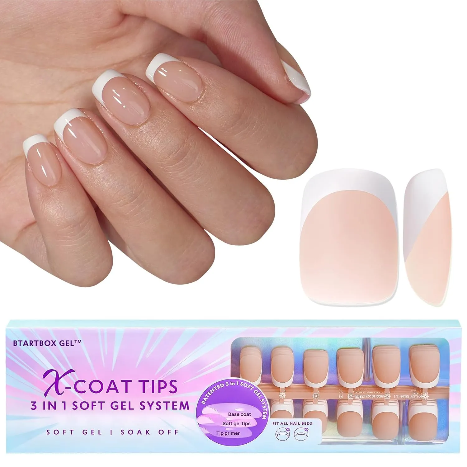 150Pcs French Tip Press on Nails - Acrylic Nail Kit Set