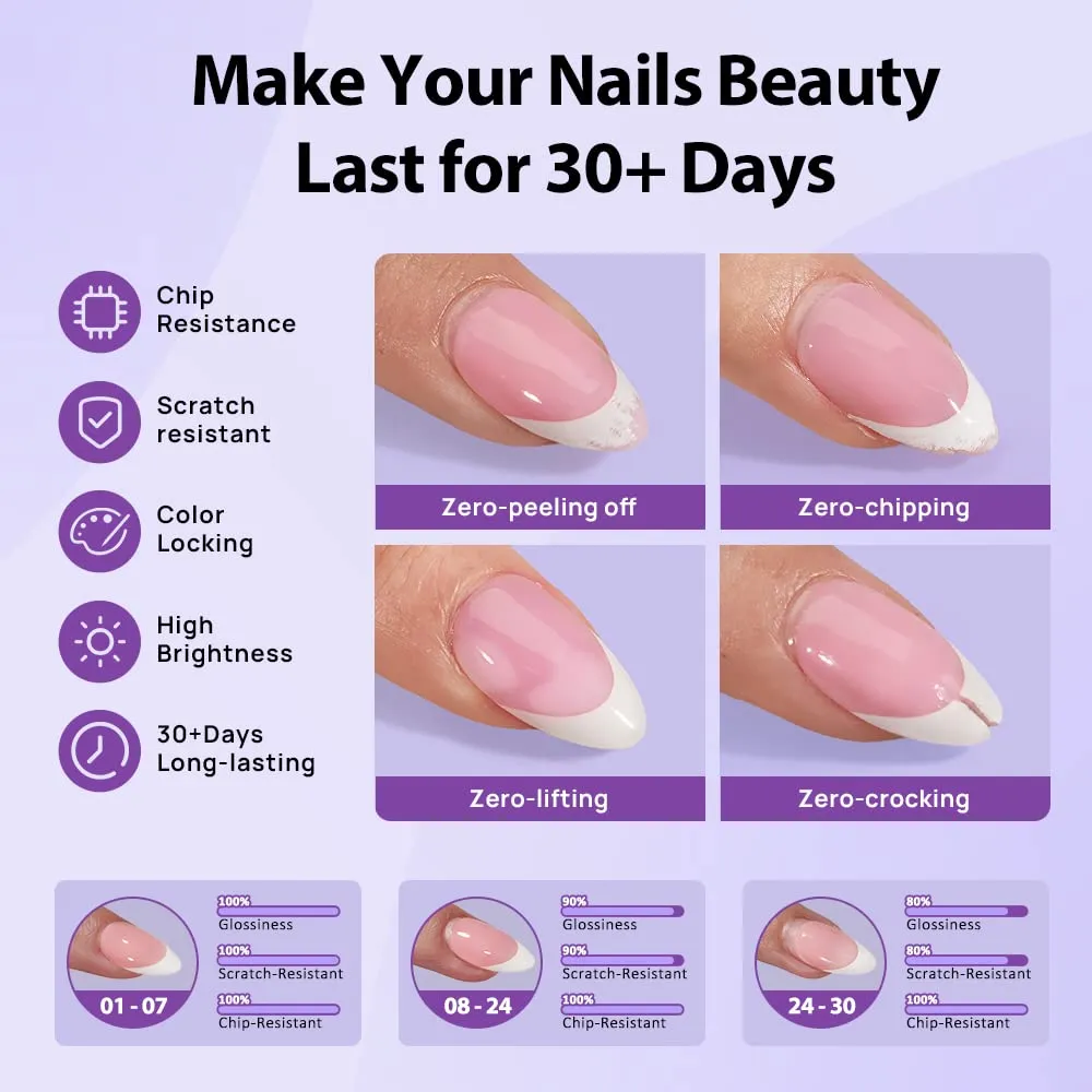 150Pcs French Tip Press on Nails - Acrylic Nail Kit Set