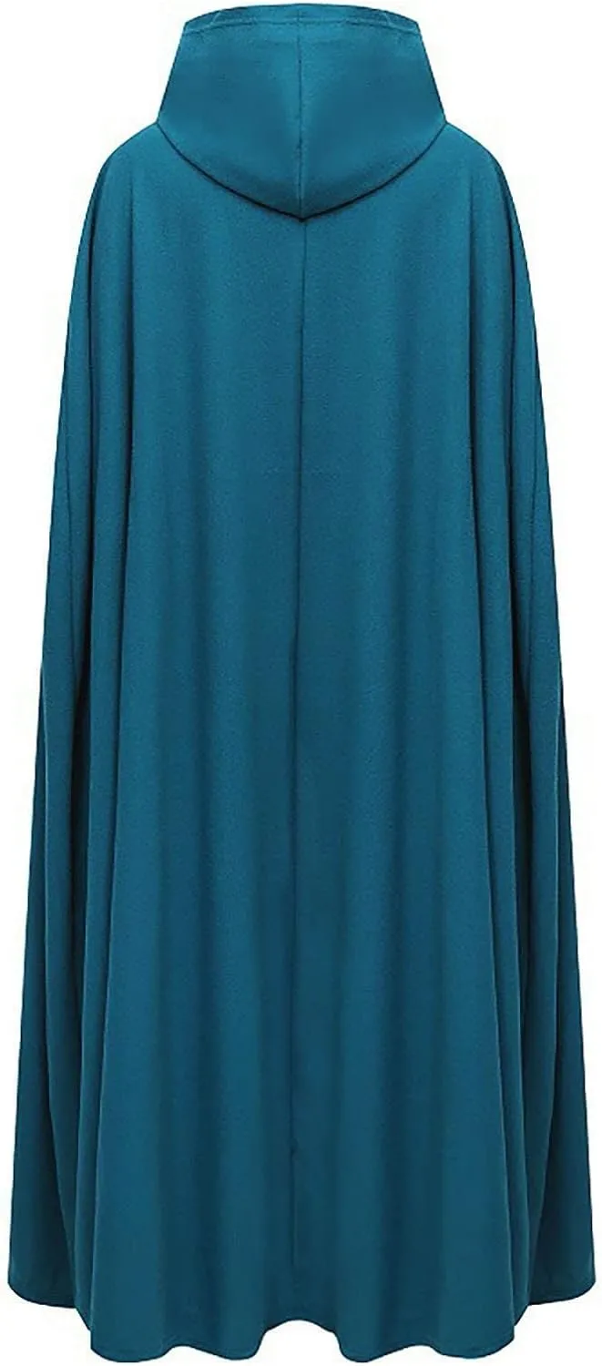 2023 Fall Fashion Windproof Hooded Open Front Cardigan, Women Long Poncho Cape Coat Winter Cloak Trench Outwear Jacket