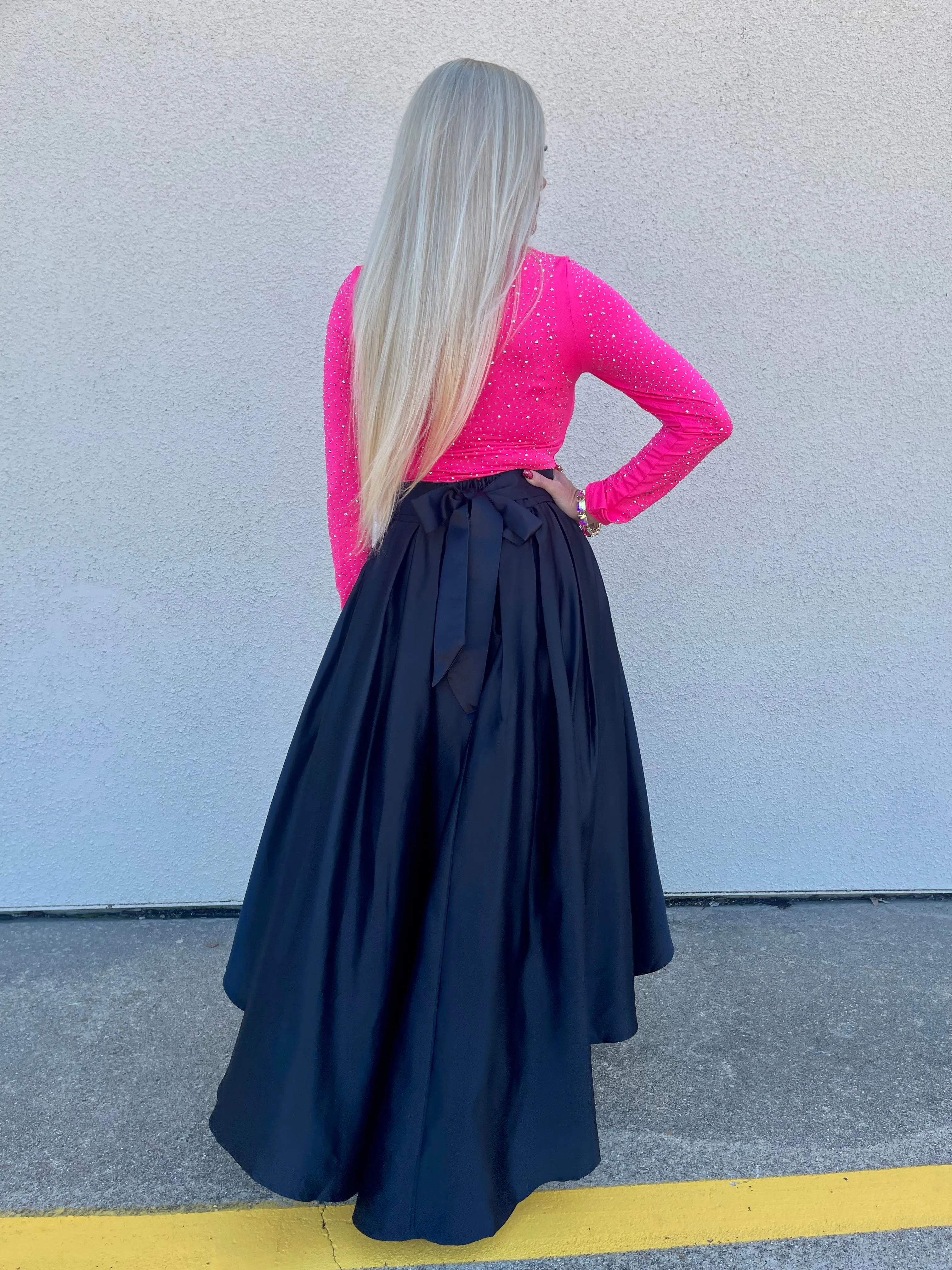 Black High Low Skirt