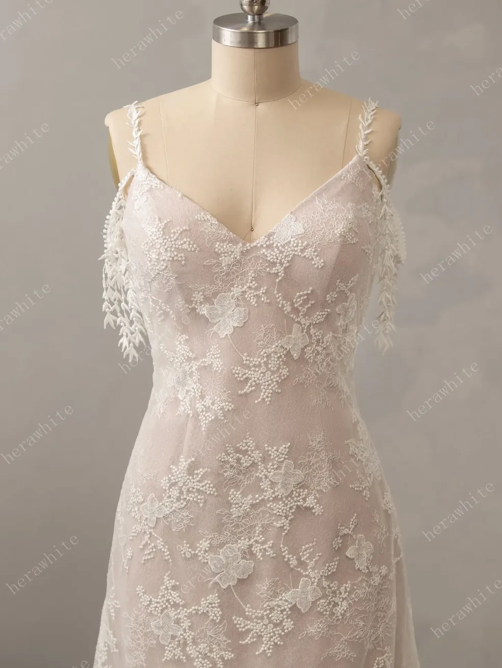 Boho Lace Fit and Flare Dress with Off The Shoulder Straps