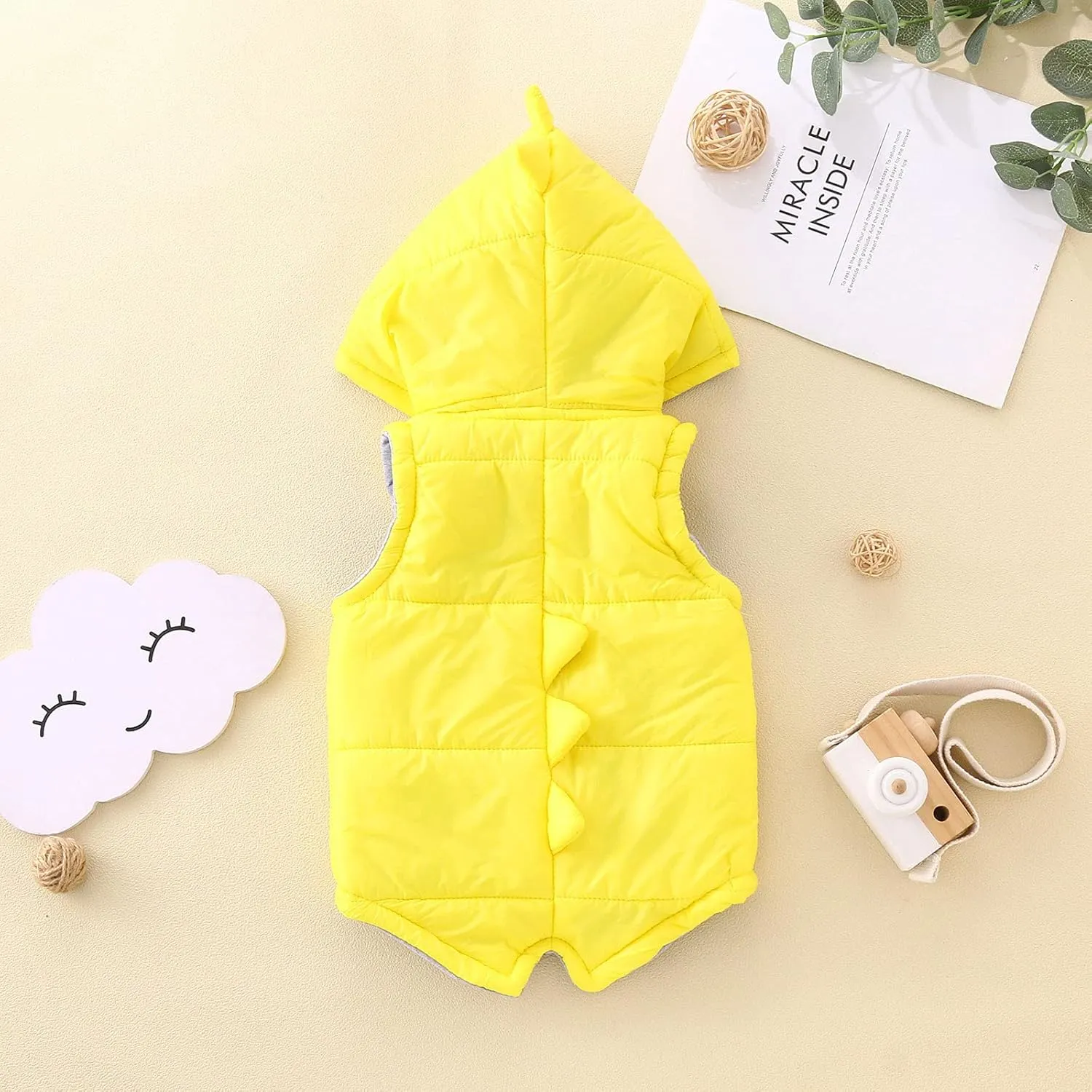Boys Vest Kids Winter Coat Dinosaur Jacket Outerwear Girls Toddler Hooded Baby Boys Kids Winter down Jacket Boys