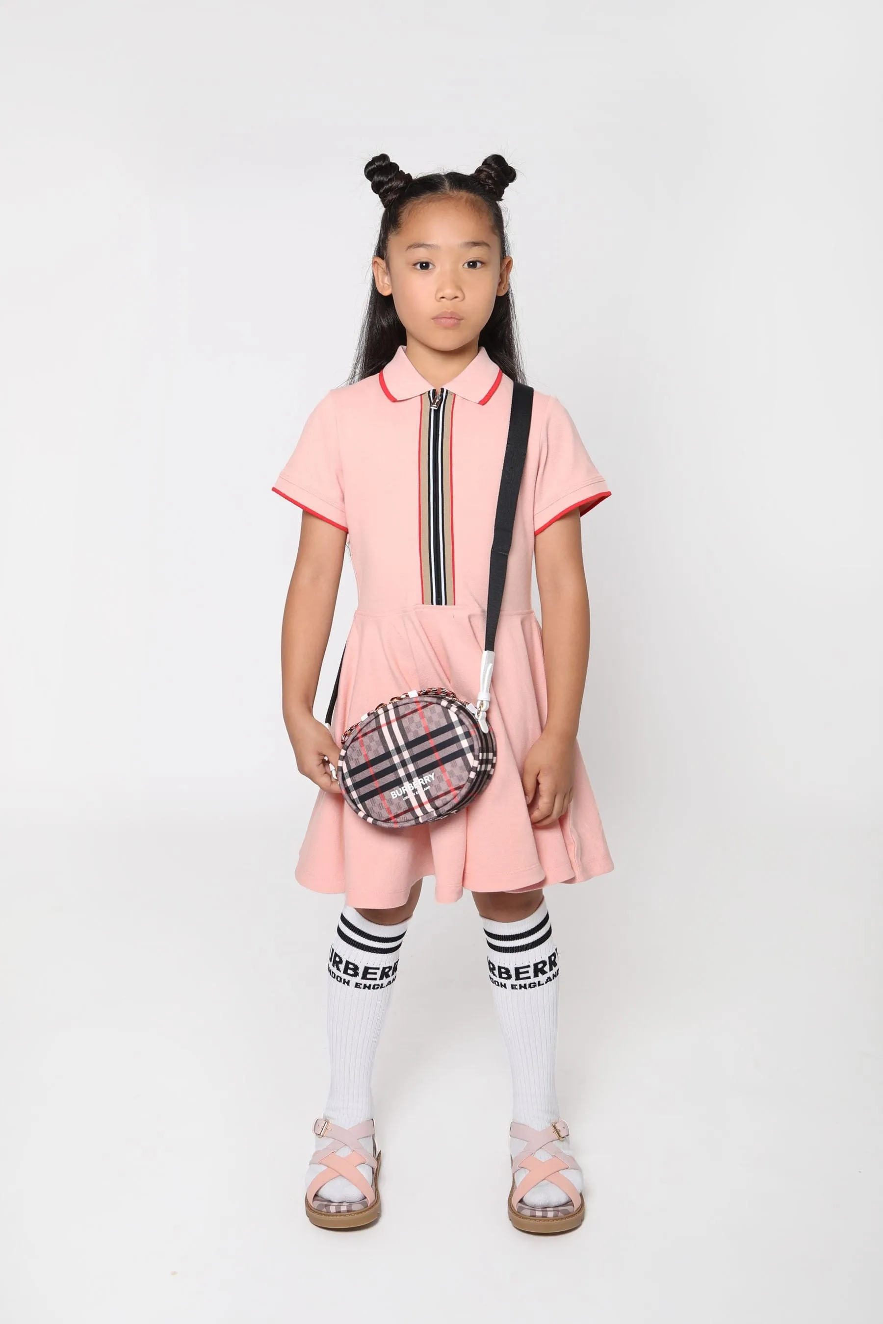Burberry Girls Cotton Icon Stripe Dress