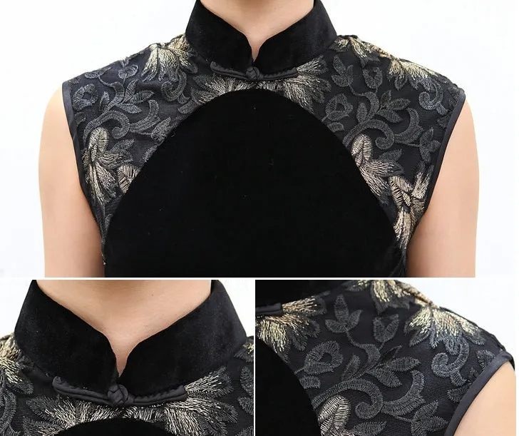 Doris velvet cheongsam (preorder)
