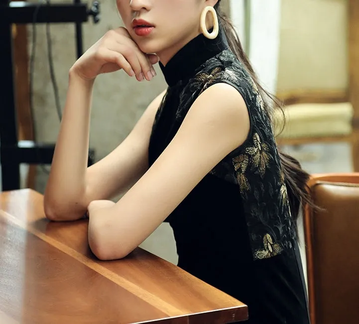 Doris velvet cheongsam (preorder)
