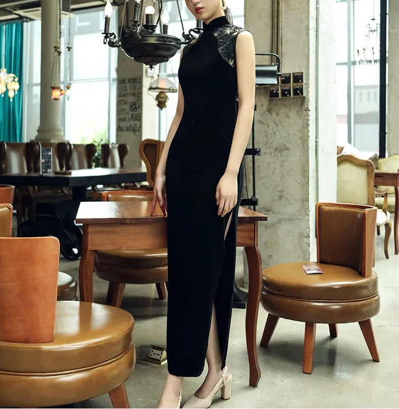 Doris velvet cheongsam (preorder)