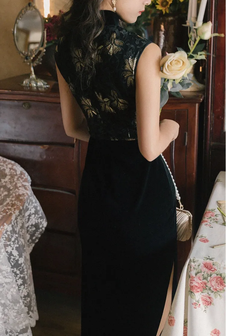 Doris velvet cheongsam (preorder)