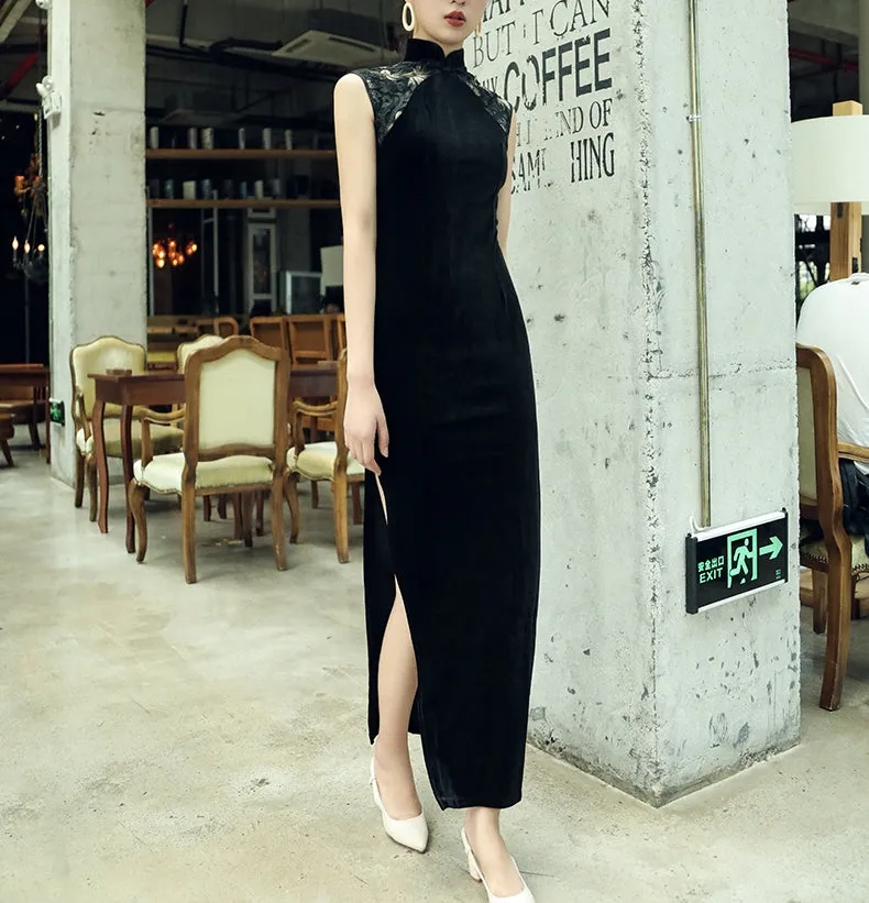 Doris velvet cheongsam (preorder)