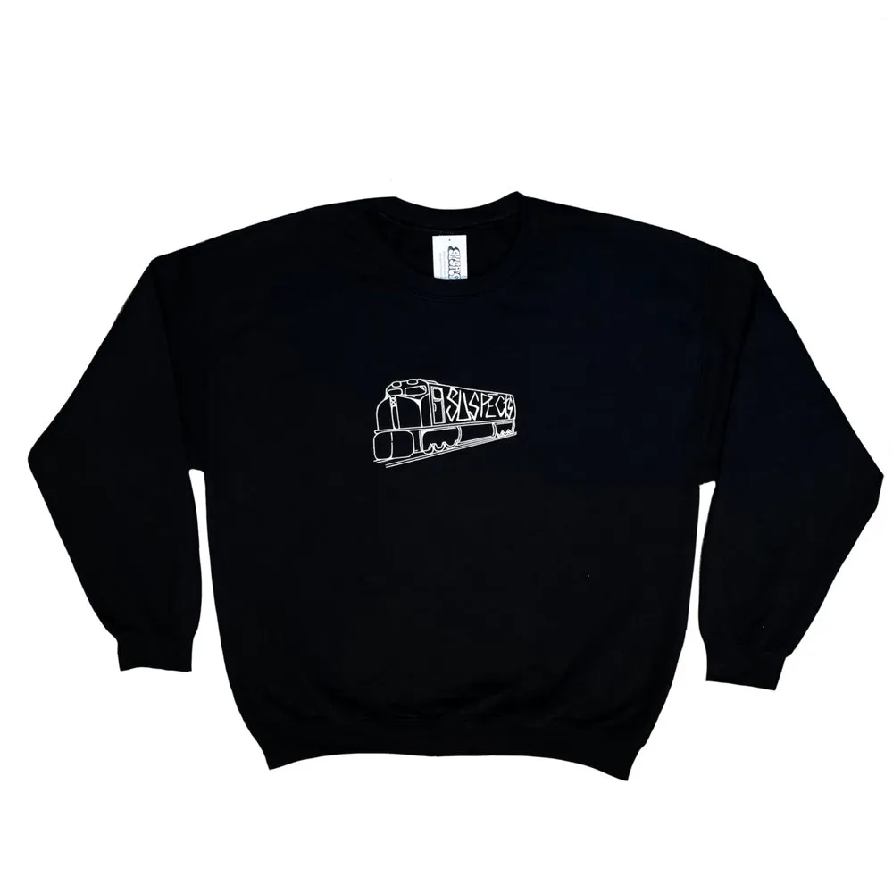Embroidered Train Crewneck
