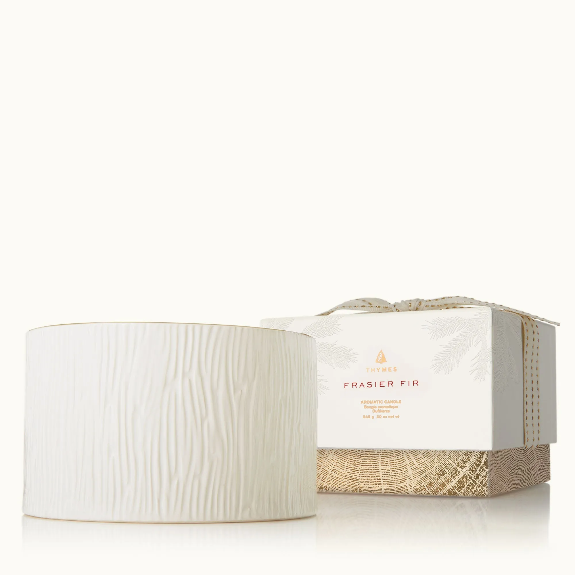Frasier Fir Gilded Ceramic Poured Candle - 3 Wick