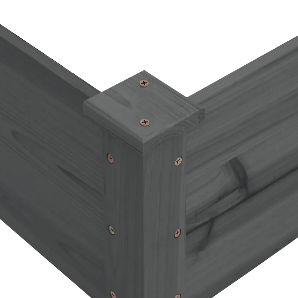 Garden Raised Bed Grey 120x120x56 cm Solid Wood Fir