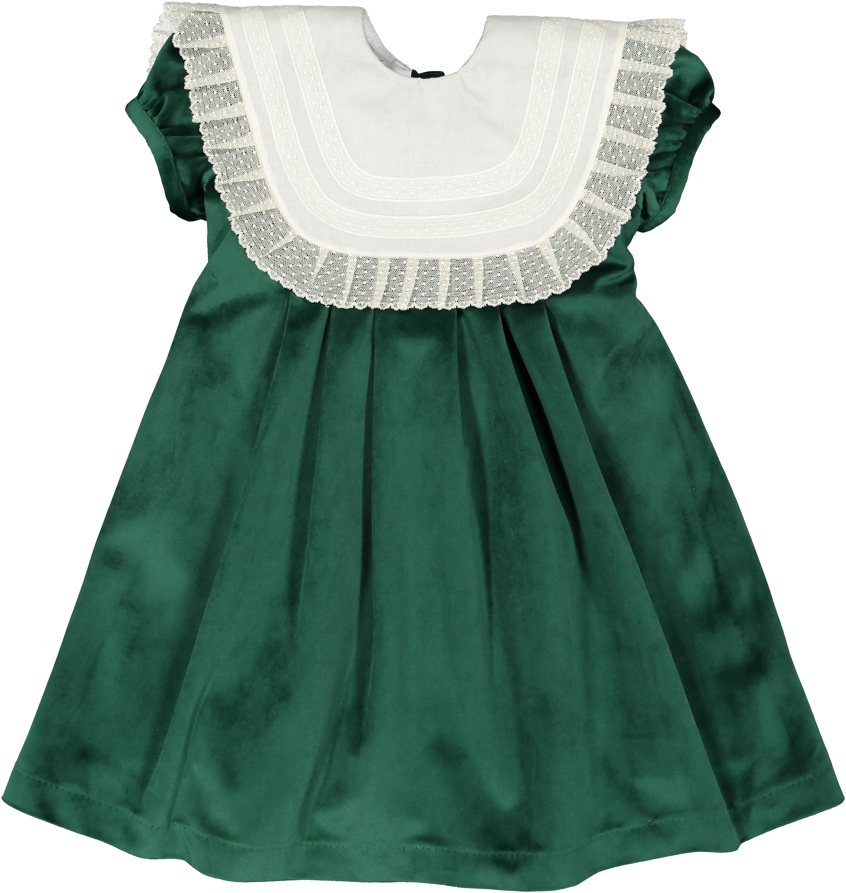 Lace Emerald Green Velvet Dress