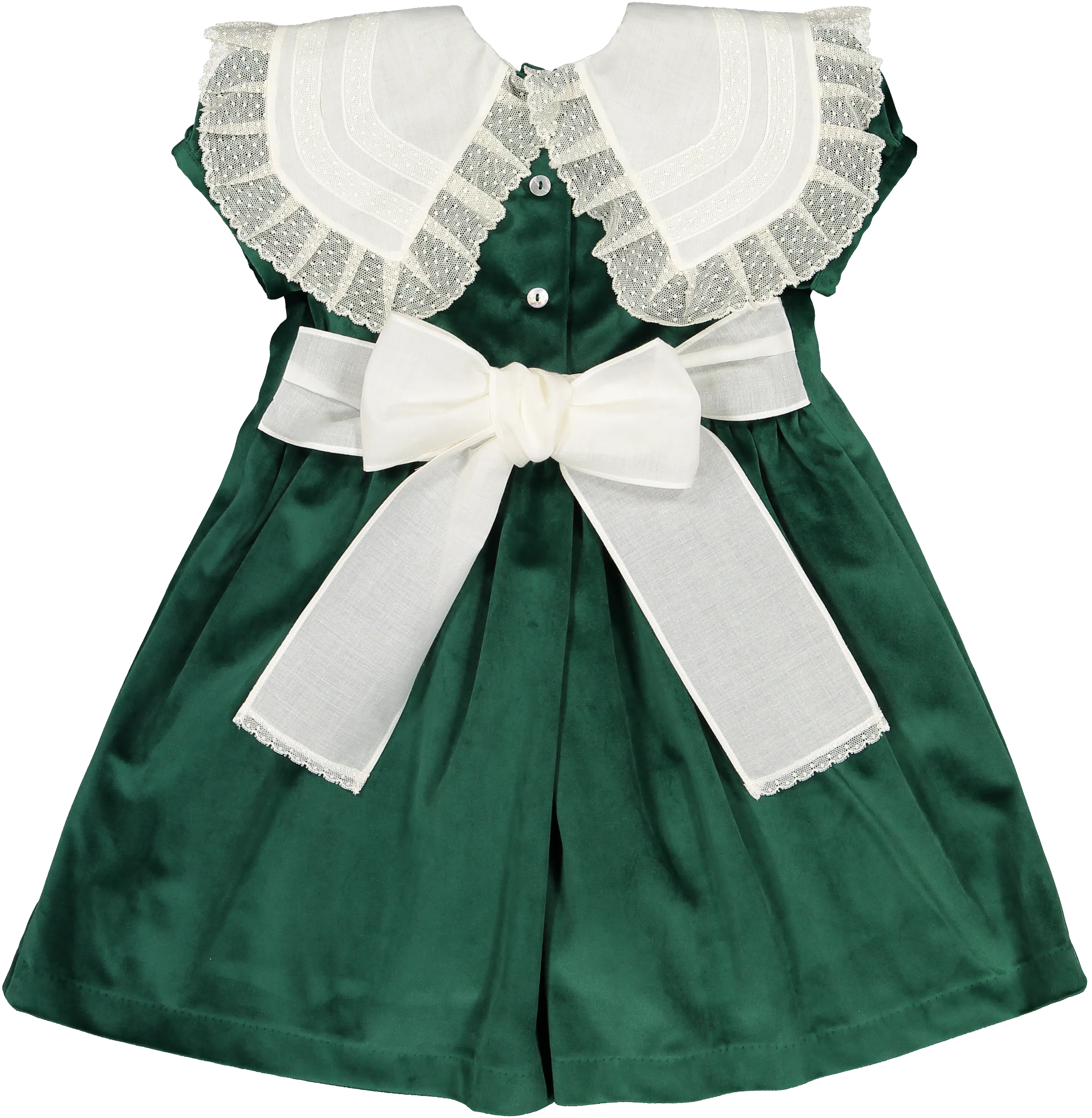 Lace Emerald Green Velvet Dress