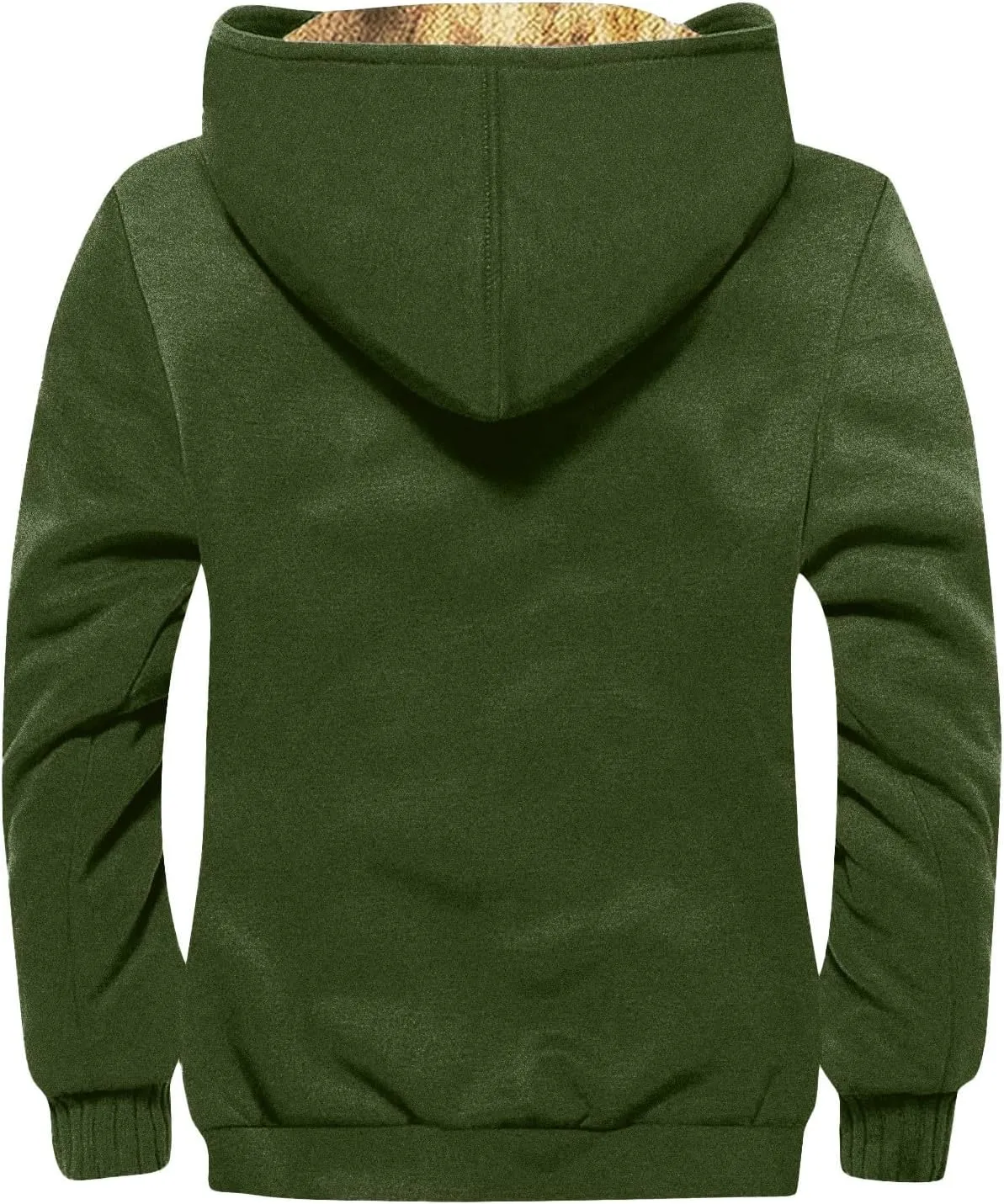 Long Sleeve Coat Graphic Zipper Winter Coats Fleece Fur Lined Jacket Long Sleeve Oversized Hoodies For Men