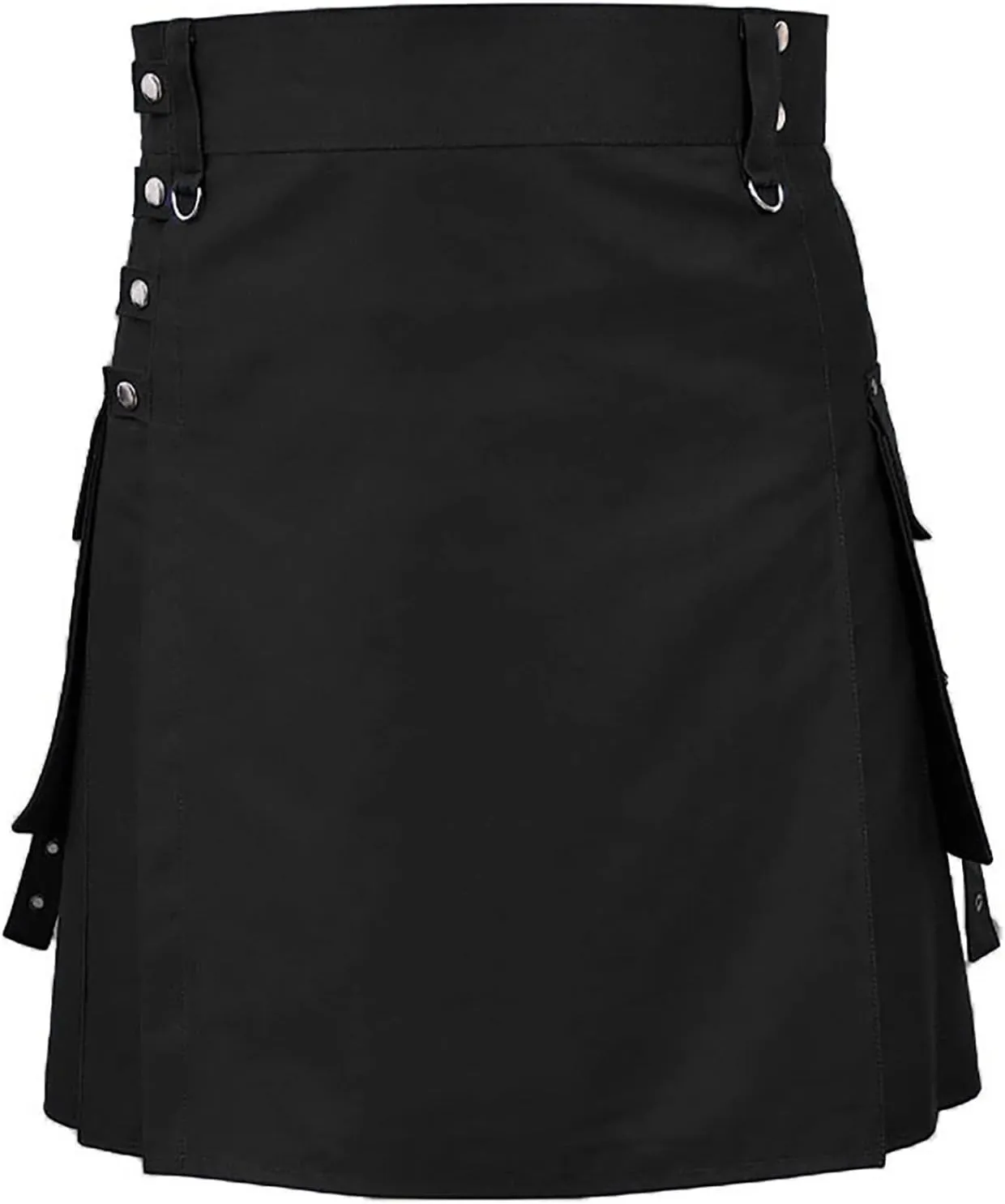 Men Tartan Scottish Style Kilts Medieval Kendo Costume Sport Utility Kilt Plaid Contrast Waistband Pleated Skirt