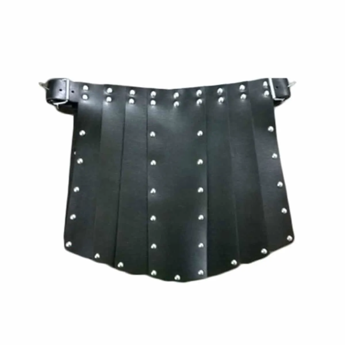 Mens Armour Kilt Black Leather Heavy Duty Gladiator Warrior Set (K4)