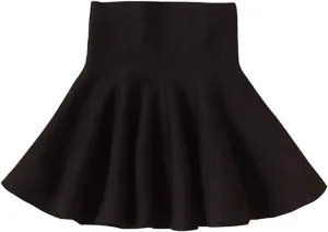 Mesinsefra Little Big Girls' High Waist Knitted Flared Pleated Skirt Casual