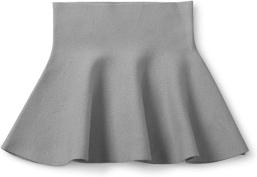 Mesinsefra Little Big Girls' High Waist Knitted Flared Pleated Skirt Casual