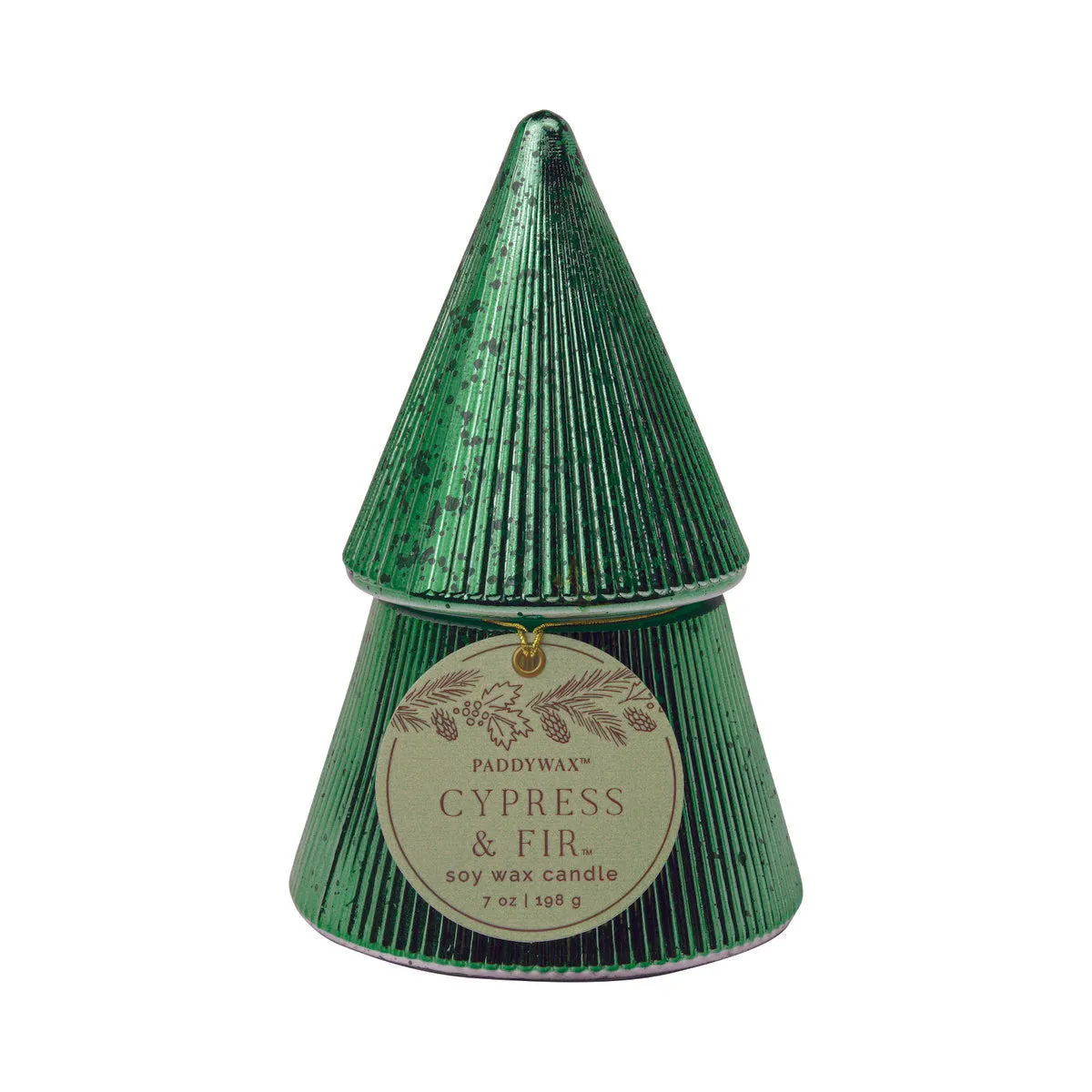 Paddywax Cypress & Fir Stacked Tree Candle Green 198g