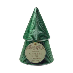 Paddywax Cypress & Fir Stacked Tree Candle Green 198g
