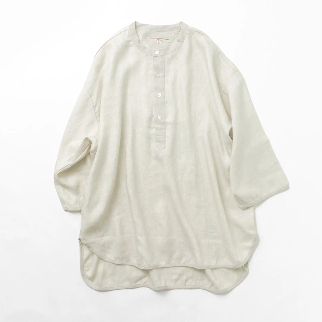 ROCOCO（ロココ） リネン 布帛 ヘンリーネック Tシャツ