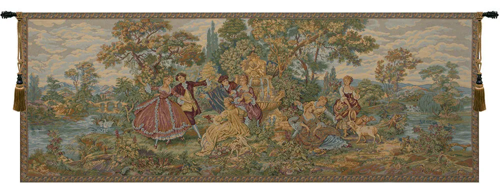 Scena Italian Tapestry Wall Hanging by Francois Boucher