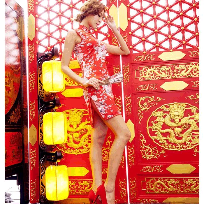 Starfire Daydream Crimson Passion Qipao Dress - Red
